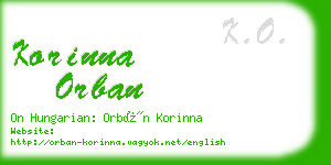 korinna orban business card